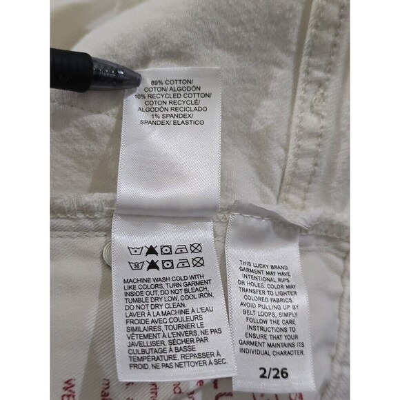 LUCKY BRAND 90's High Rise Loose Crop Jeans Size 26 Straight Leg Button Fly - Picture 12 of 12